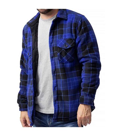 Veste d'hiver chaude matelassée à carreaux pour hommes