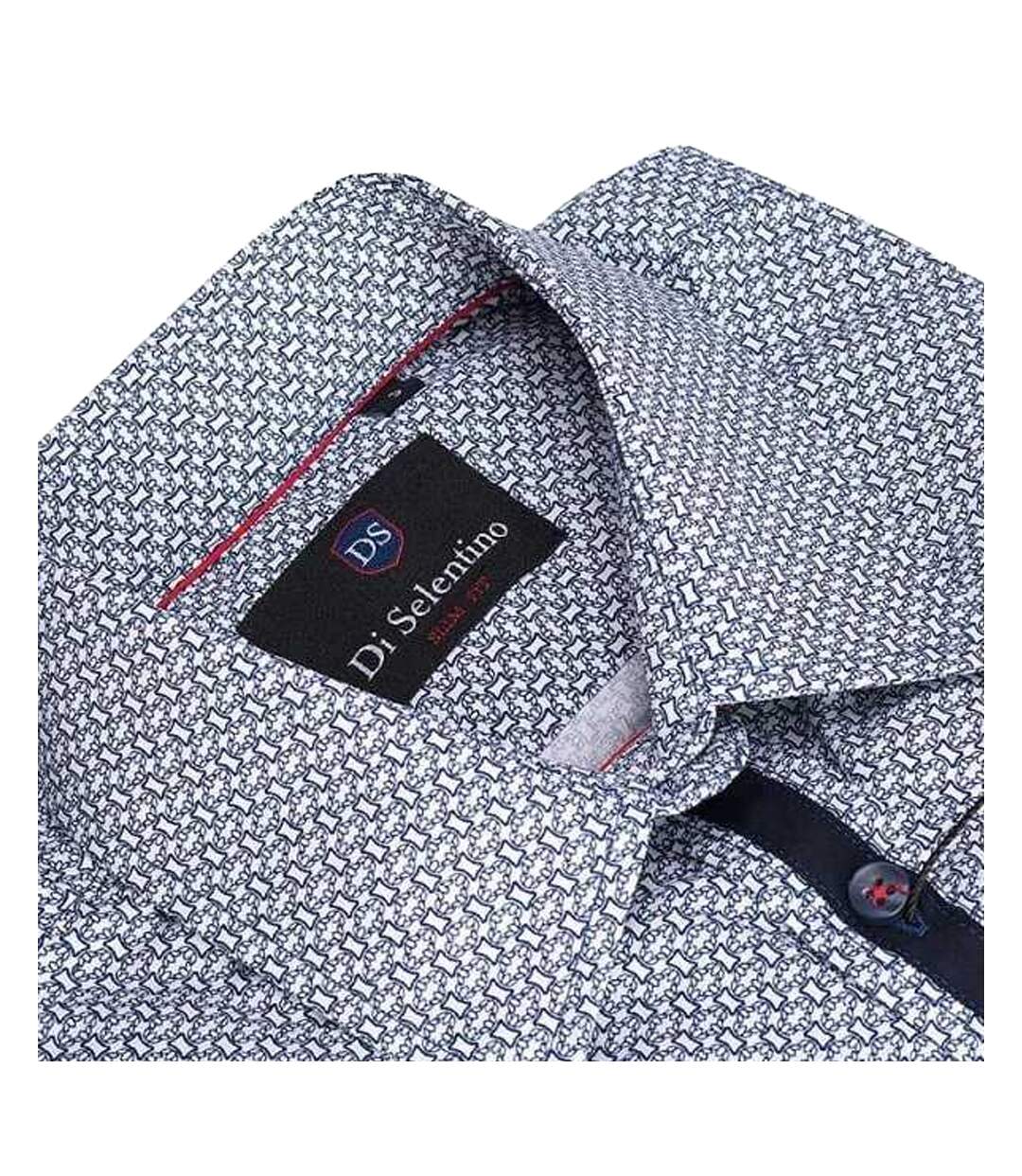 Chemisier Russia Femme Bleu Marine Blanc Di Selentino-3