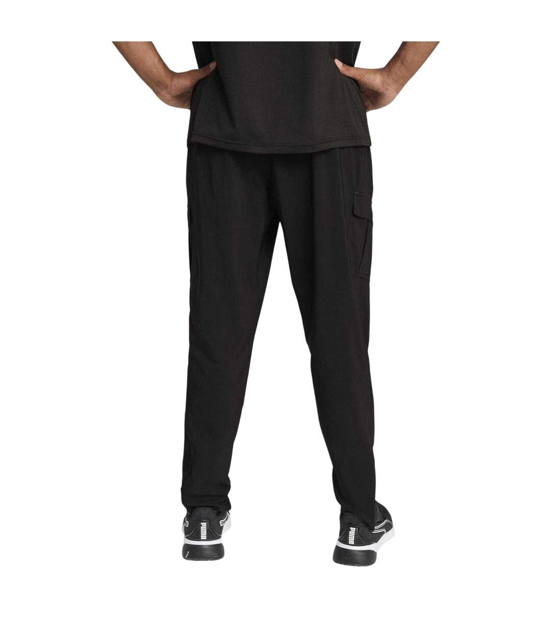 Mens Tad Tech Woven Cargo Jogging Bottoms  Black Puma-4