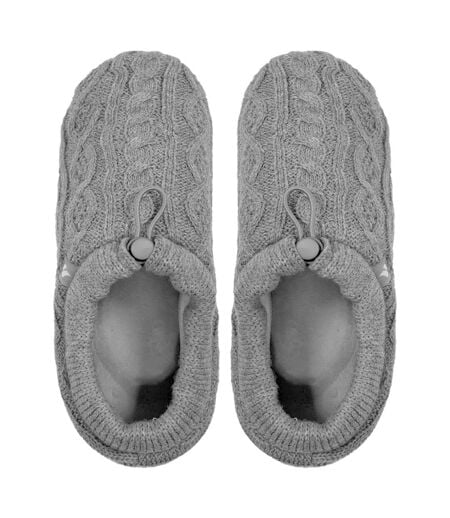 Heat Holders - Chaussons chauds tricotés à cordon pour femme pour l'hiver