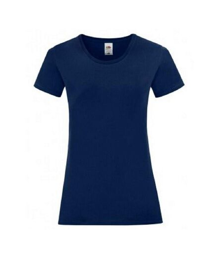 T-shirt Iconic Femme Bleu Marine Fruit Of The Loom