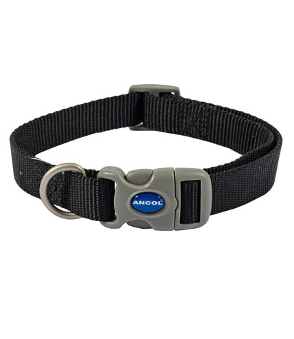Viva adjustable dog collar 30cm 50cm black Ancol