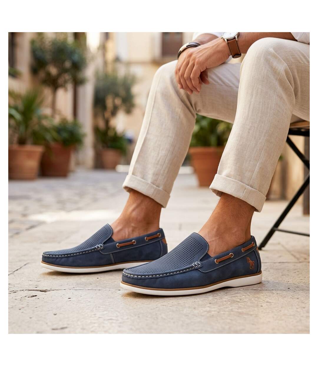 OZABI Mocassins homme respirants perforés confort été 39-45-2