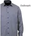CHALLENGER CH4003 — Chemise à carreaux manches longues marine et blanc : élégance en pur coton et coupe confort-4