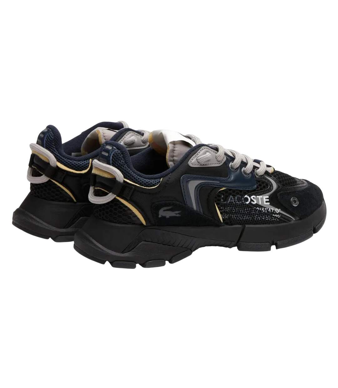 Womens/ladies L003 Neo Trainers Black Lacoste-2