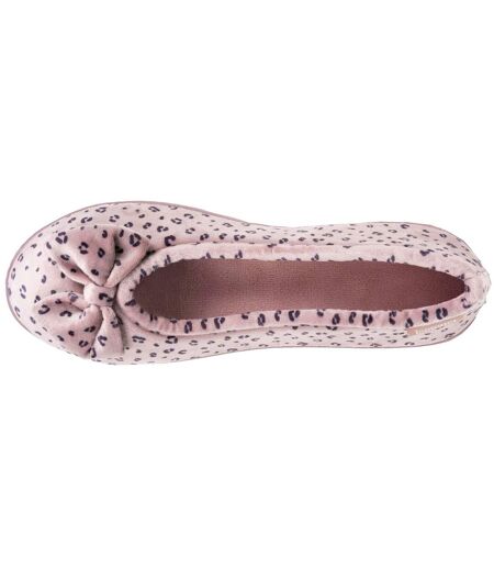 Isotoner Chaussons Ballerines femme microvelours semelle ergonomique soutien voûte plantaire