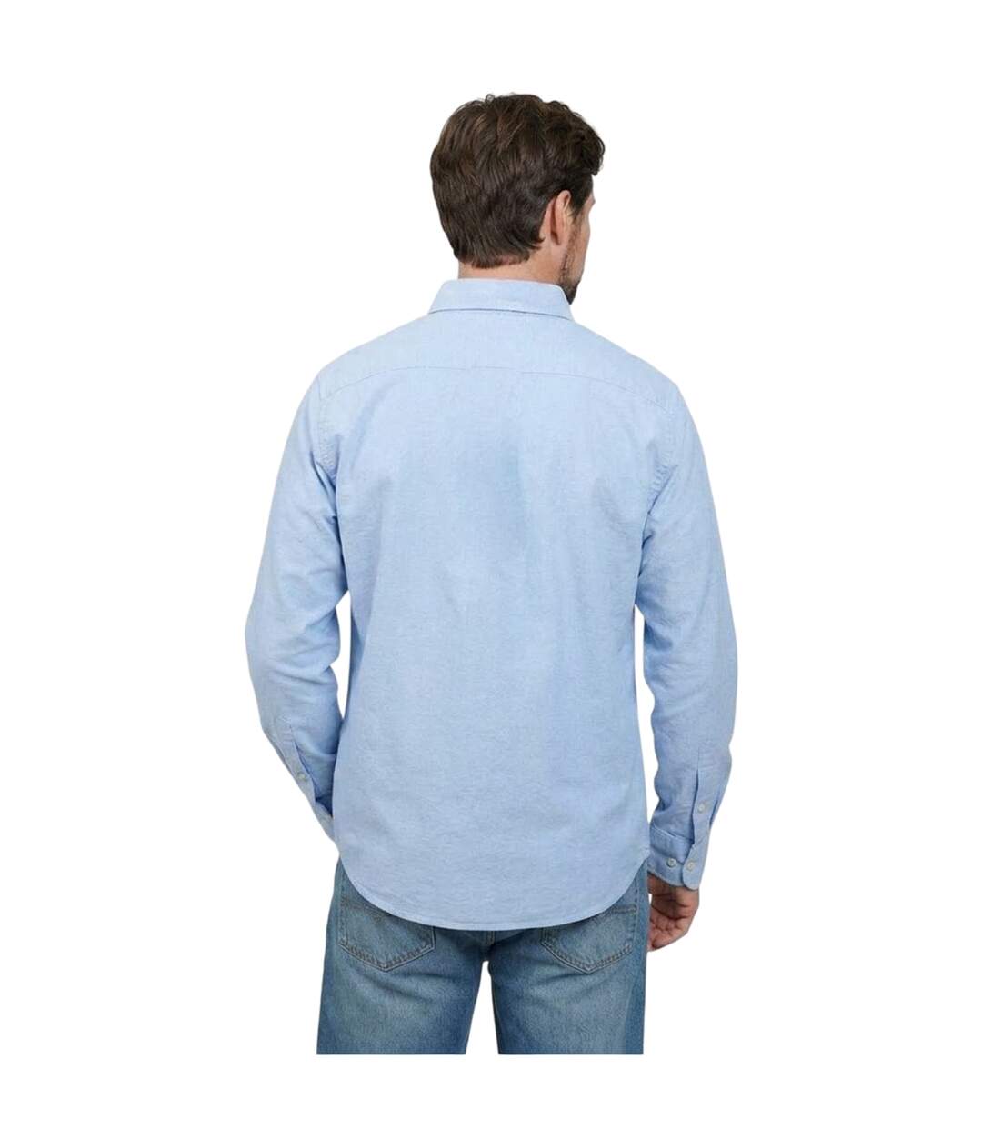 Mens Oxford Long-sleeved Shirt Sky Blue Howick-2