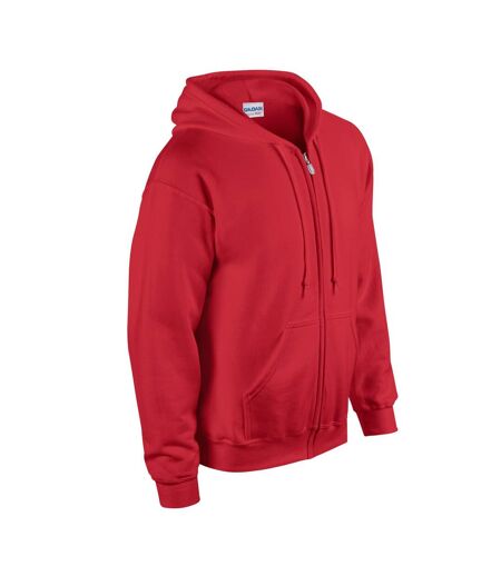 Veste à capuche adulte rouge Gildan