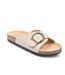 OZABI Sandales Mule Boucle Ronde Nubuck Noir Beige 36-41-1