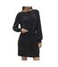 Robe noir/argent femme vero moda lucy-1