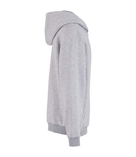 Mens Loose Full Zip Hoodie Heather Grey Build Your Brand