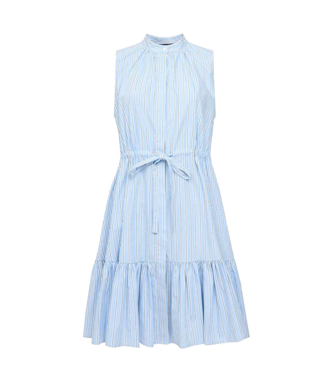 Womens/ladies Era Tiered High-neck Dress Blue French Connection-2