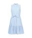 Womens/ladies Era Tiered High-neck Dress Blue French Connection-2