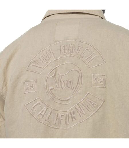 Chemise homme en coton et lin broderie au dos Lino Vondutch