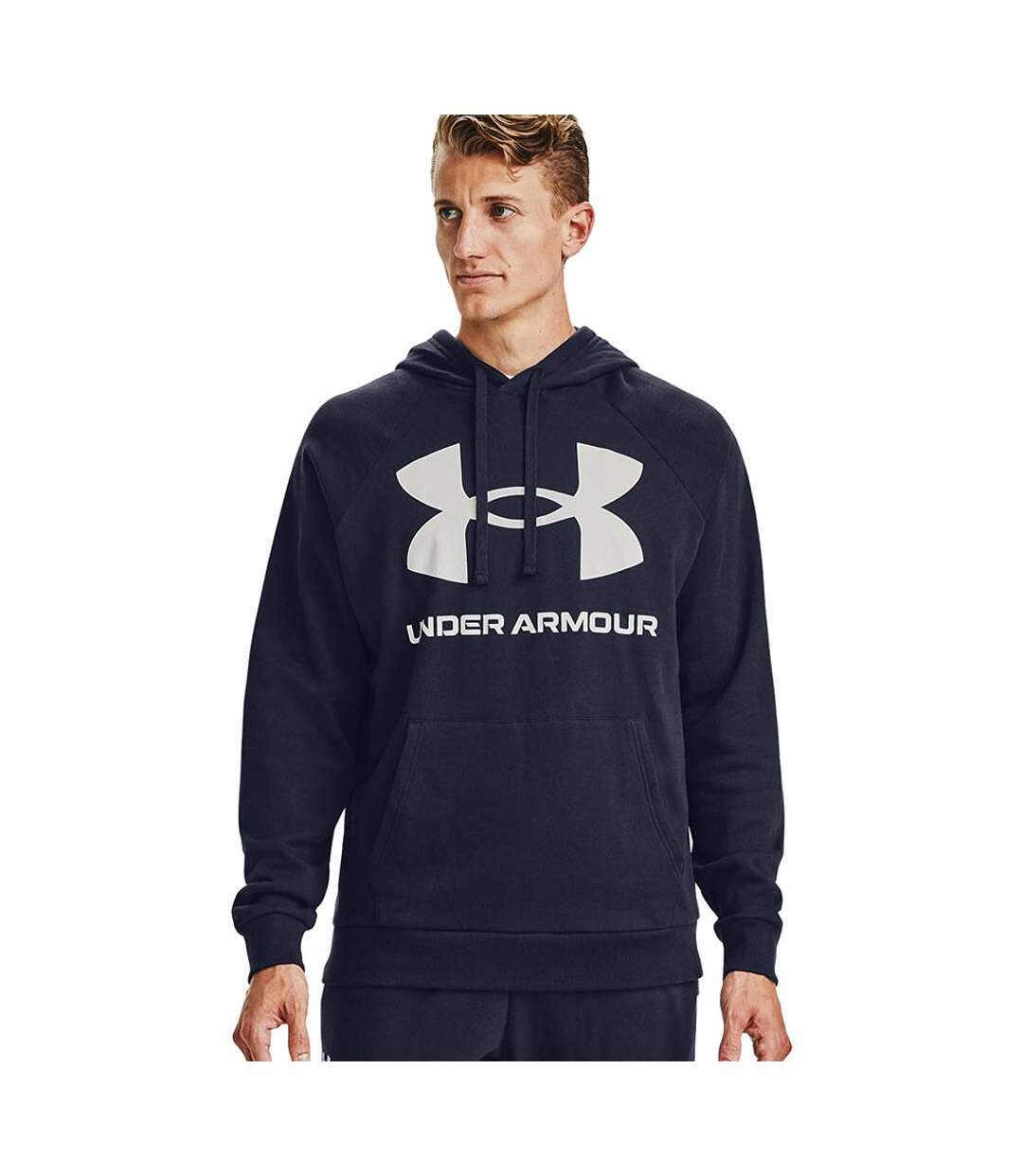 Sweat À Capuche Rival Homme Bleu Marine Under Armour-1