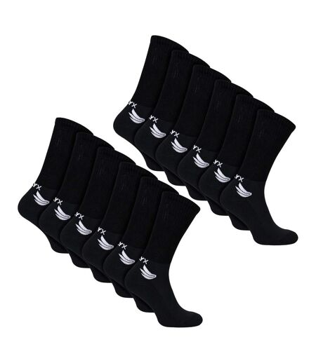 12 Pack Mens Bamboo Sports Socks | Reinforced Heel & Toe Breathable Socks