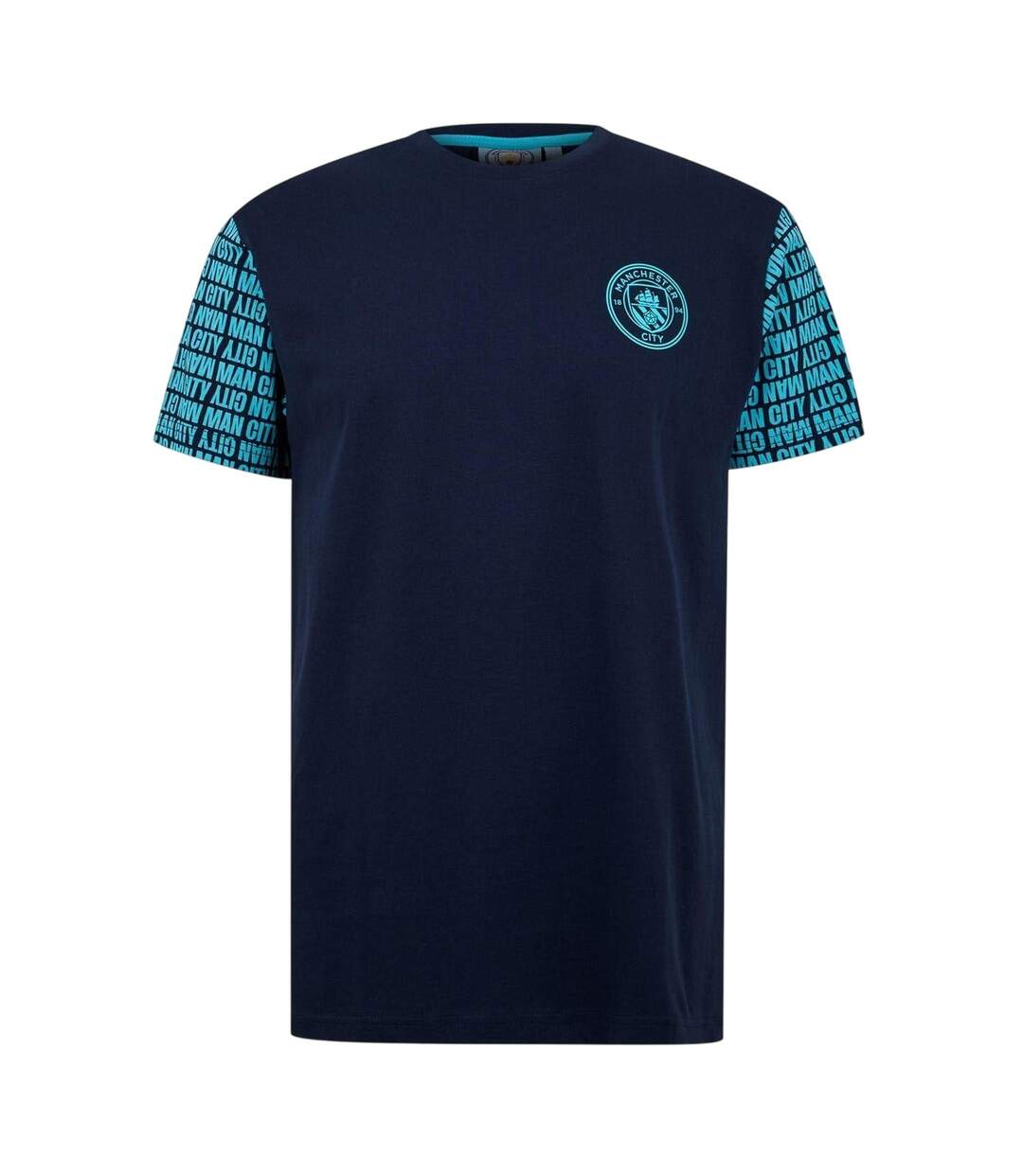 T-shirt Motif/style Manchester City Fc Homme Bleu Source Lab-2