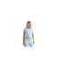 Womens/ladies Livia Terrycloth Crop Top Blue 4th & Reckless-1