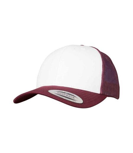 Retro Trucker Cap Maroon White Flexfit