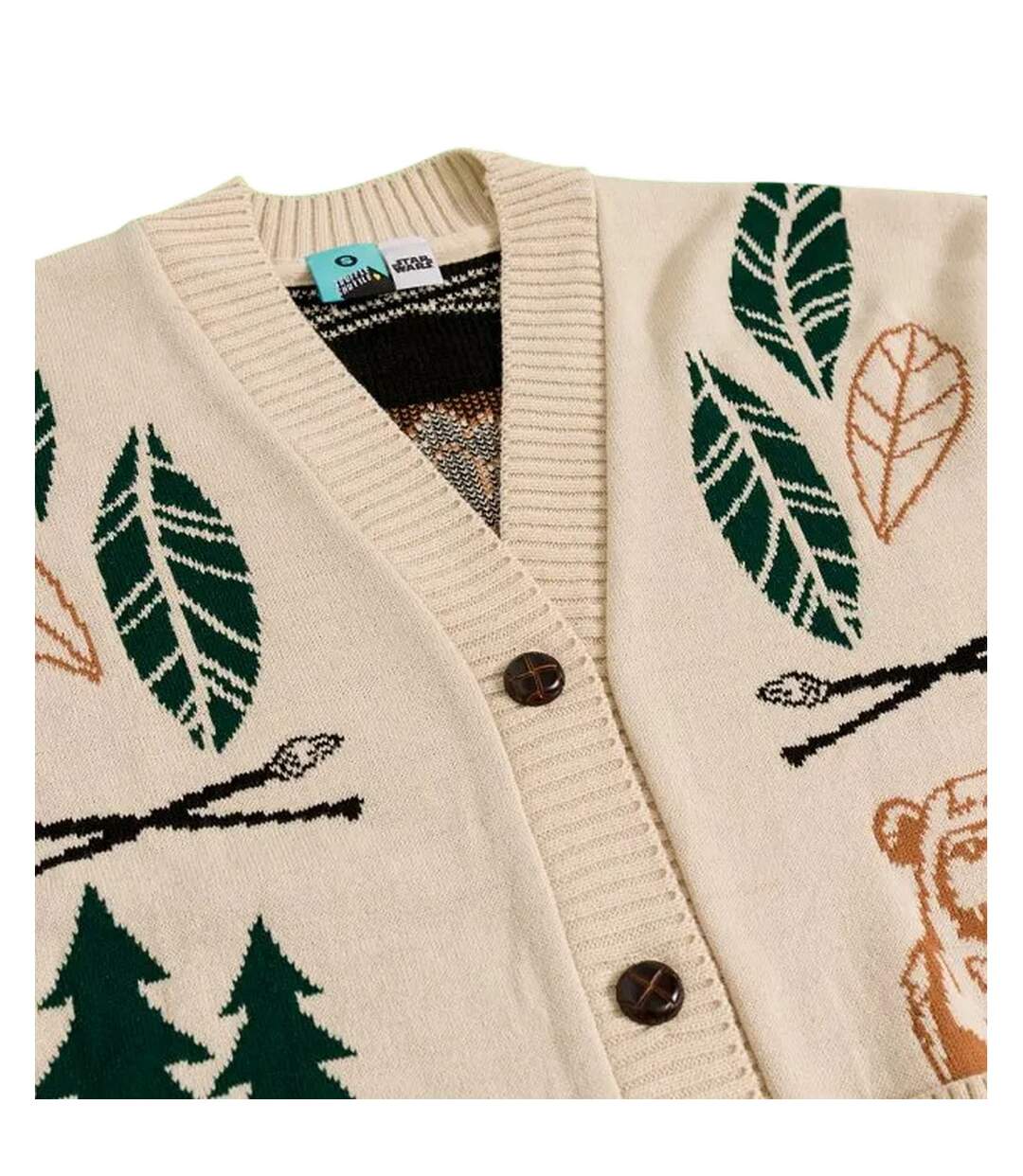 Cardigan Motif Ewok Motif/style Forêt Adulte Beige Star Wars-3