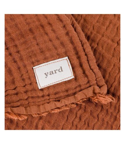 Lark cotton crinkled throw pecan Yard