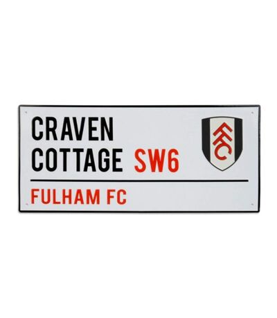 Fulham FC - Plaque de rue (Blanc / noir) (Taille unique) - UTSG18916