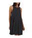 Womens/ladies Tiered V Neck Sleeveless Mini Dress Black White Brave Soul-2