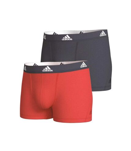 ADIDAS Lot de 2 Boxers Homme Coton ACTIVE FLEX2 Rouge Noir