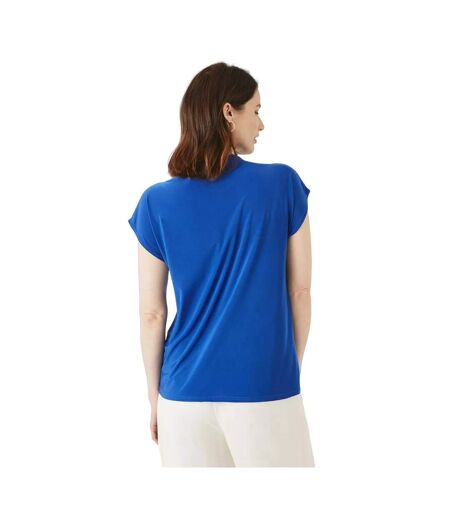 Maine Womens/Ladies V Neck Short-Sleeved Blouse (Cobalt Blue)