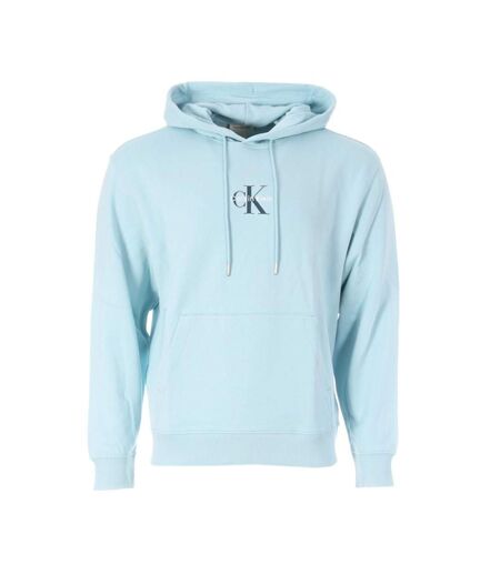 Sweat à capuche bleu homme calvin klein jeans  350 terry micro
