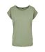 T-shirt Femme Vert De Gris Clair Build Your Brand-1
