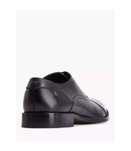 Base London Mens Crane Leather Oxford Shoes (Black) - UTFS9701