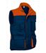 Gilet doudoune de travail sans manches - Homme - REF THUNDER - bleu marine orange