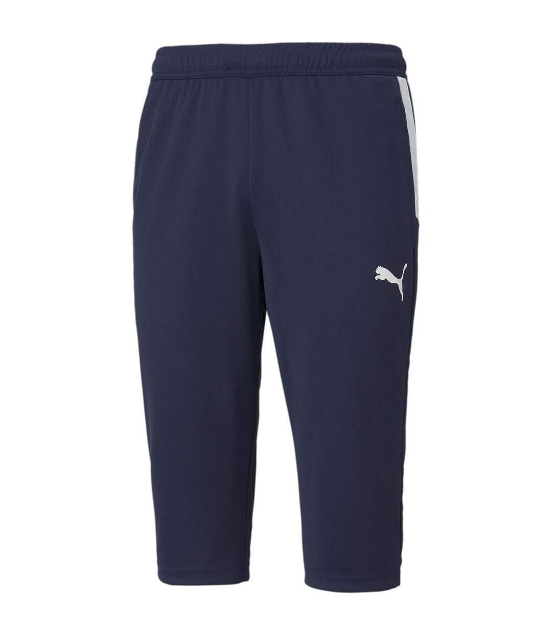 Mens Team Liga Crop Tracksuit Bottoms Peacoat Blue White Puma-1