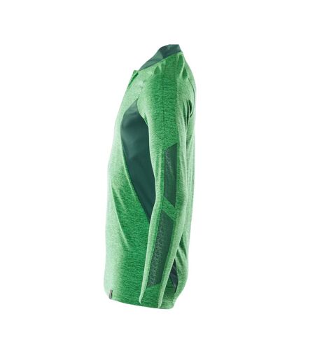 Polo Manches Longues Motif/style Tacheté Accelerate Homme Vert Gazon Vert Mascot