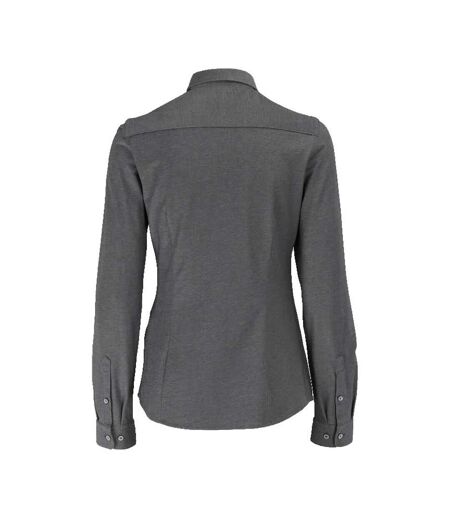 Womens/ladies Frontline Shirt Dark Anthracite Light Grey Flecked Mascot