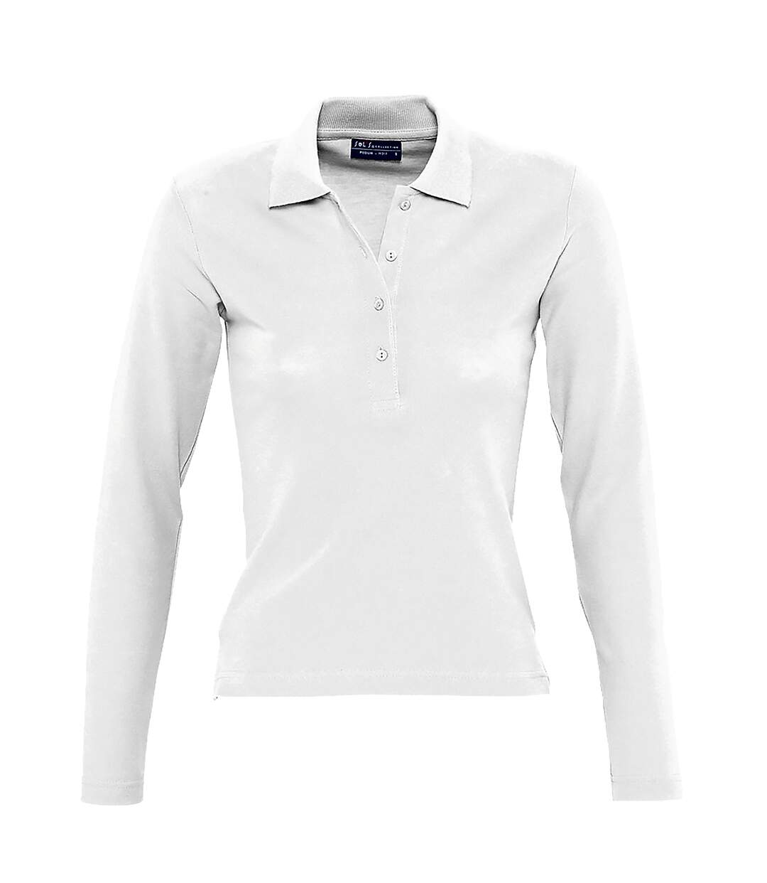 Polo podium femme blanc SOLS-1