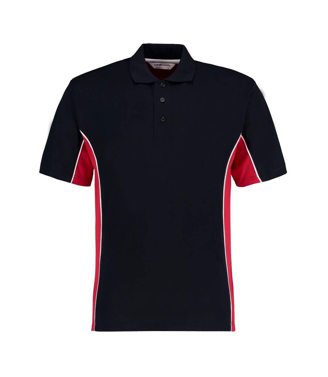 Mens track classic polo shirt navy/red/white GAMEGEAR