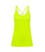 TriDri Womens/Ladies Laser Cut Spaghetti Strap Vest (Lightning Yellow) - UTRW6179
