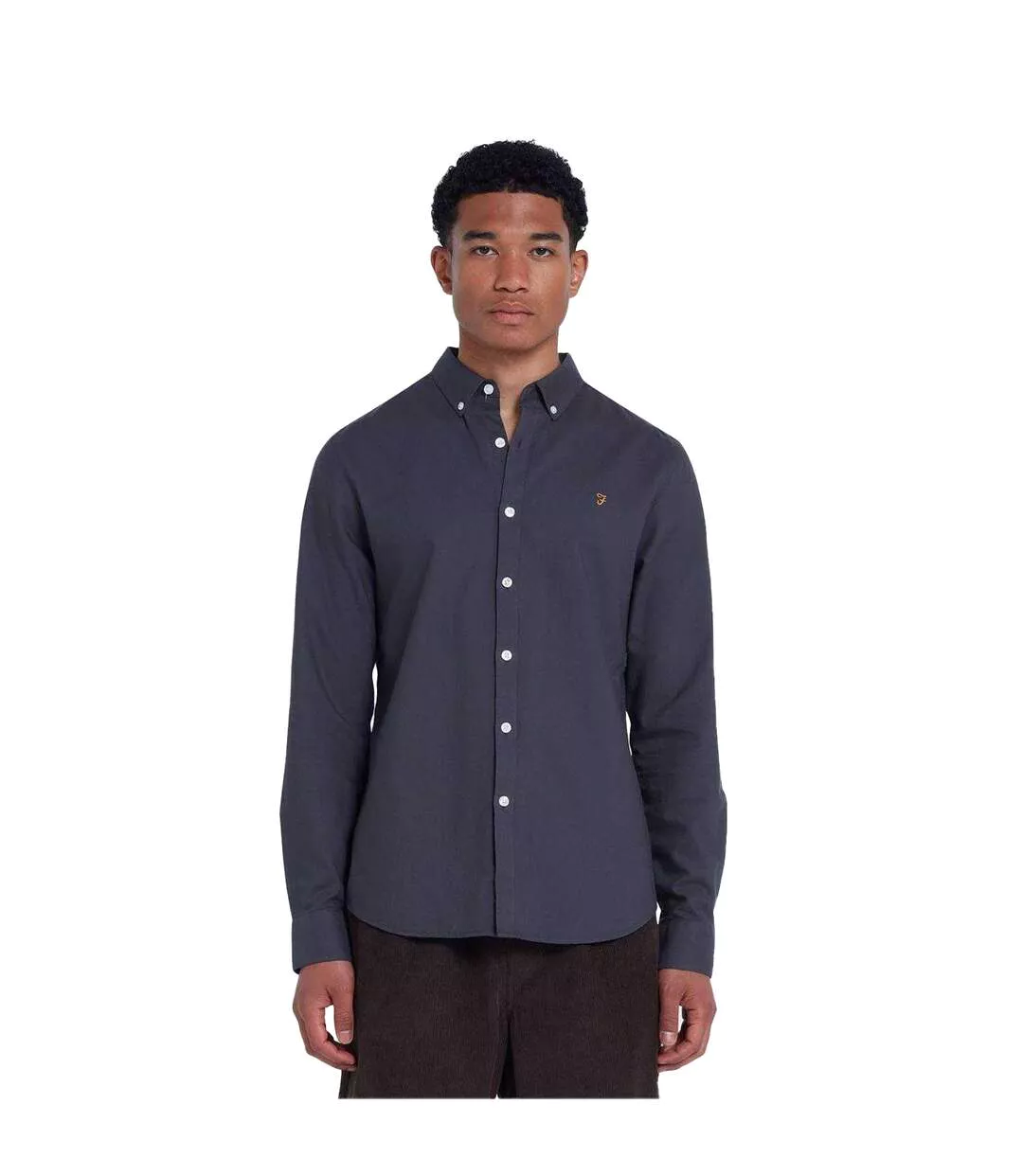 Chemise Brewer Homme Charbon Farah-1
