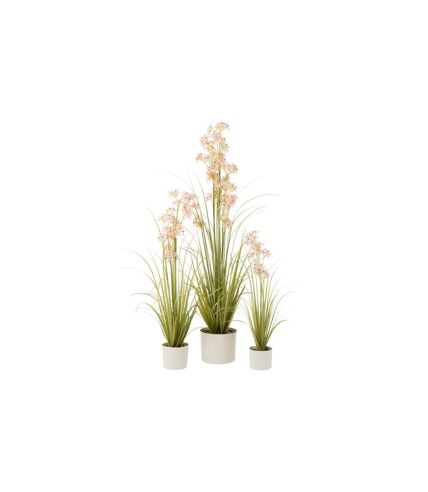 Plante Artificielle en Pot Allium 89cm Vert & Rose