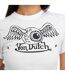 T-shirt femme moulant col rond print glitter devant Lucy Vondutch-2