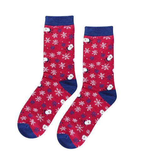Miss Sparrow - 1 Paire Chaussettes Femme Teckel Santa Bambou