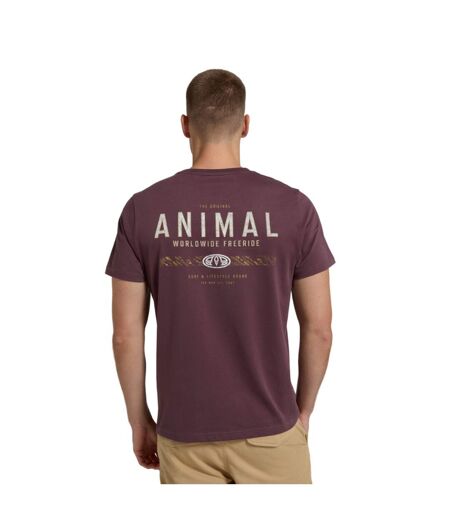 T-shirt Jacob Homme Bordeaux Animal