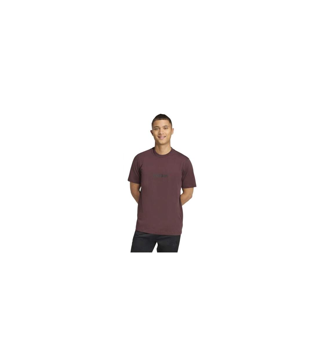 T-shirt Motif/style Logo Essentials Homme Marron Adidas-1