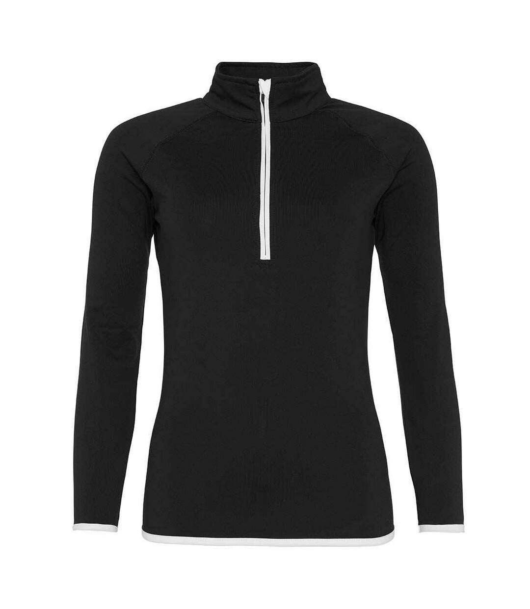 Haut de sport femme noir vif / blanc AWDis Cool-1