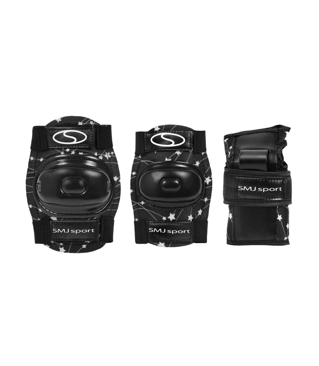 Childrens/kids Skating Pads Set Black SMJ Sport-1
