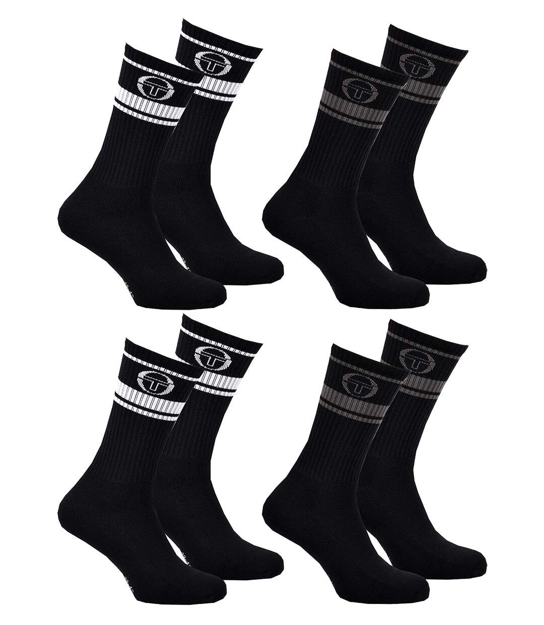 Chaussettes TENNIS SERGIO TACCHINI Lot de 4 Paires PREMIUM 2487 CREW N-1