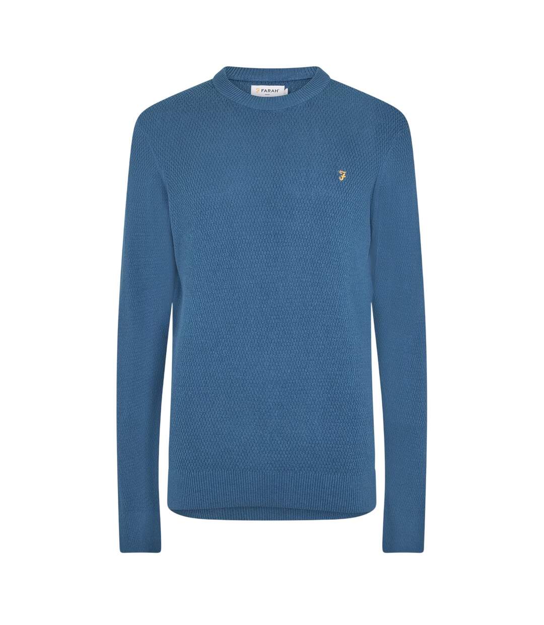 Pull Motif/style Uni Rainhill Homme Gris Métal Farah-1