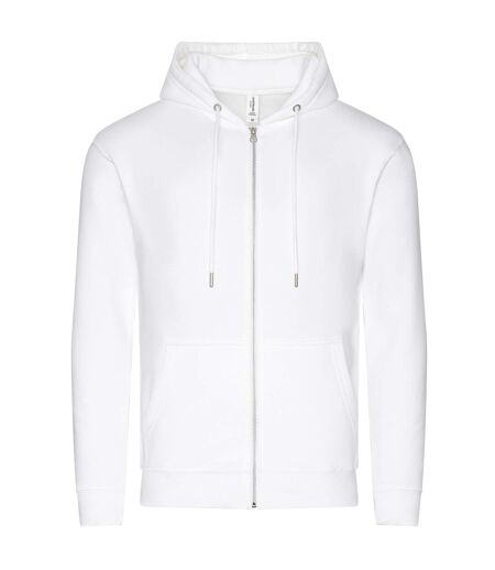 Unisex adult organic hoodie arctic white Awdis